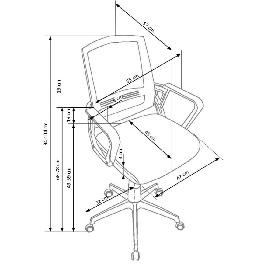 RIMAQ White Office Chair
