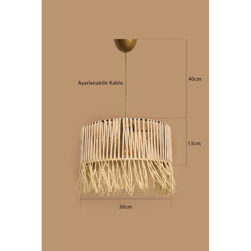 RIMINI Pendant Light 1xE27/40W/230V Beige