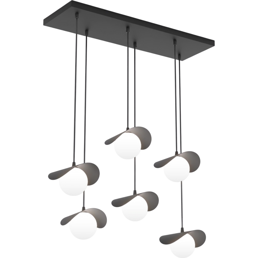 RITUAL cable pendant light, 6xG9/8W/230V, black