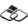 ROBERT LED Ceiling Light, 25 W / 230 V, 25 x 38 cm, Black