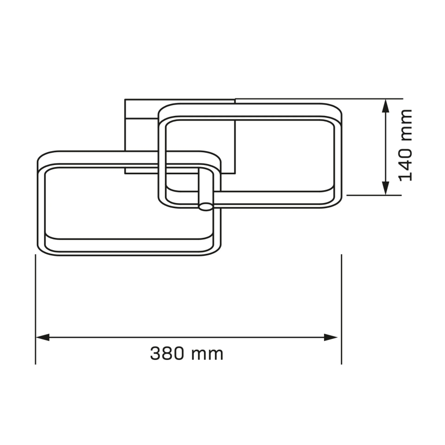 ROBERT LED Ceiling Light, 25 W / 230 V, 25 x 38 cm, Black