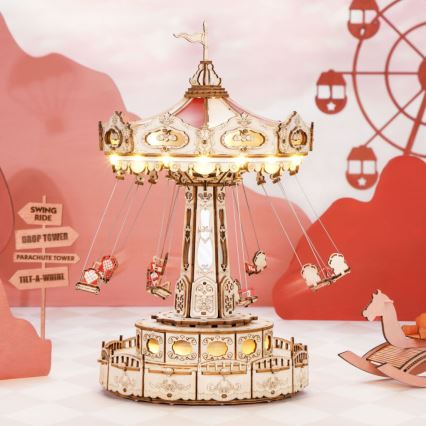 RoboTime - 3D music box puzzle Chain carousel 3xAAA