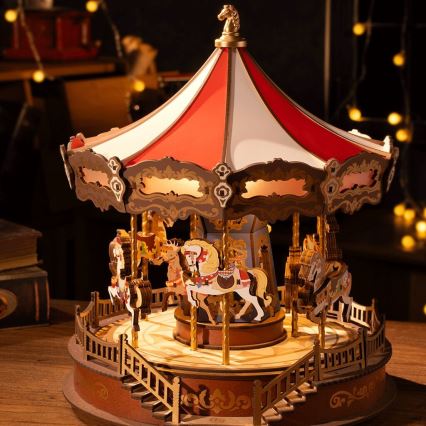 RoboTime - 3D music box puzzle Classic carousel 5V