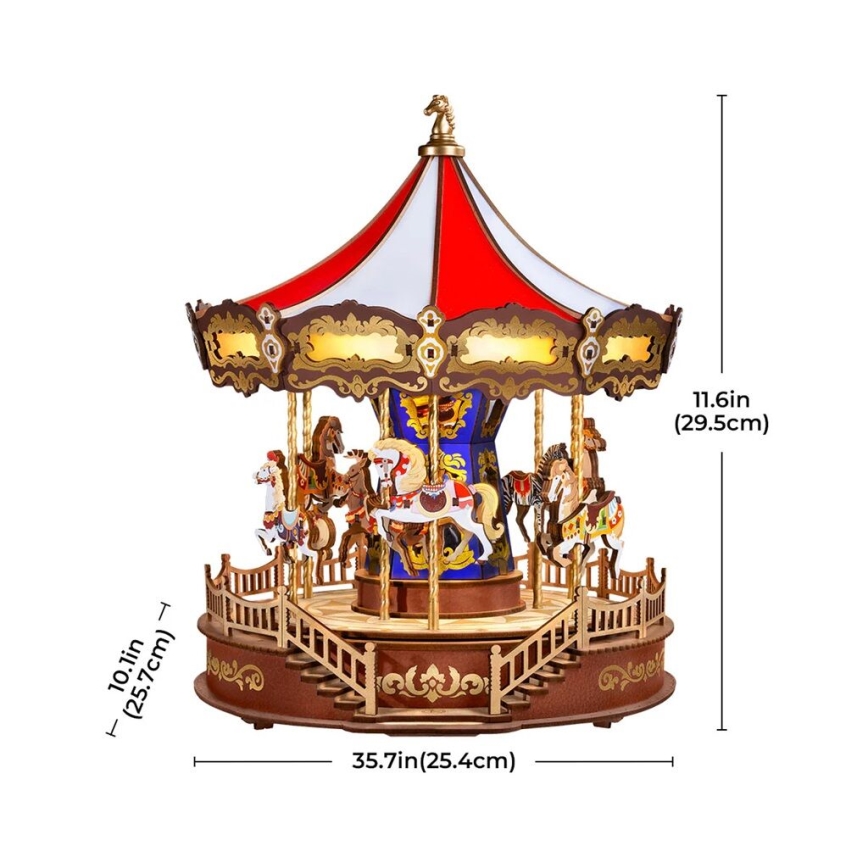 RoboTime - 3D music box puzzle Classic carousel 5V