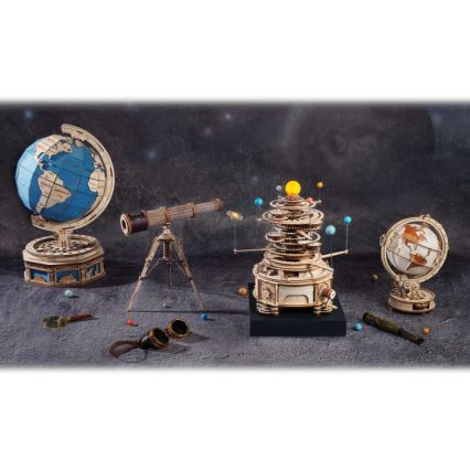 RoboTime - 3D wooden mechanical puzzle Glowing globe