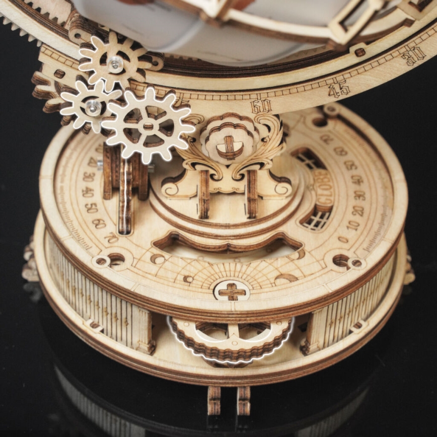 RoboTime - 3D wooden mechanical puzzle Glowing globe