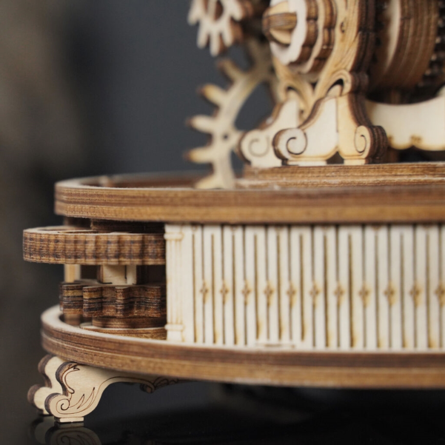 RoboTime - 3D wooden mechanical puzzle Glowing globe