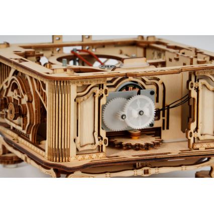 RoboTime - 3D wooden mechanical puzzle Gramophone (manual drive)