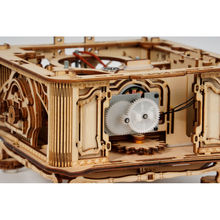 RoboTime - 3D wooden mechanical puzzle Gramophone (manual drive)
