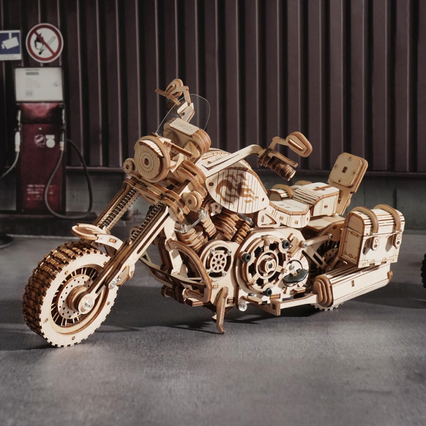 RoboTime - 3D wooden mechanical puzzle Motorbike cruiser