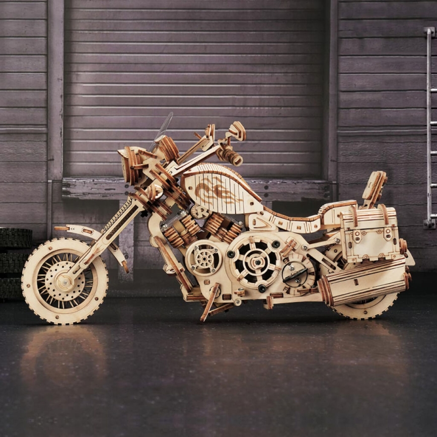 RoboTime - 3D wooden mechanical puzzle Motorbike cruiser