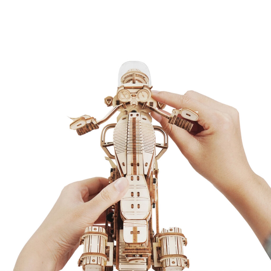 RoboTime - 3D wooden mechanical puzzle Motorbike cruiser
