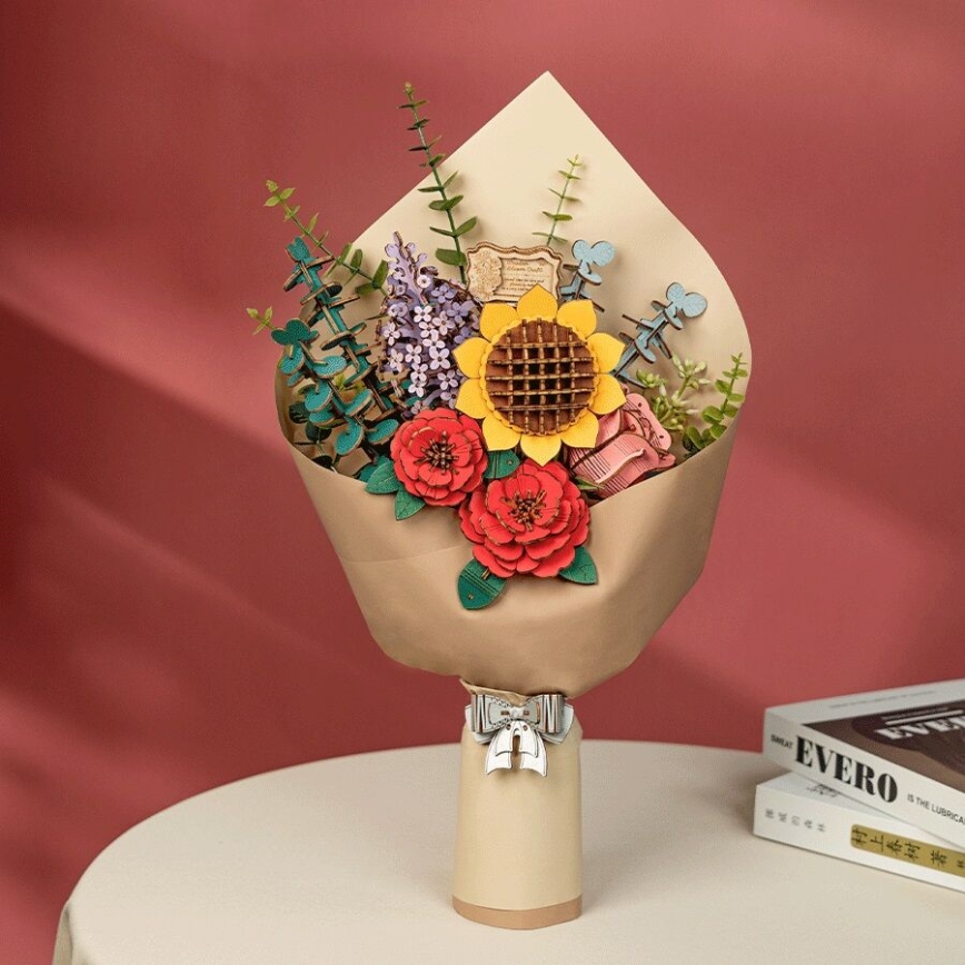 RoboTime - 3D wooden puzzle Bouquet