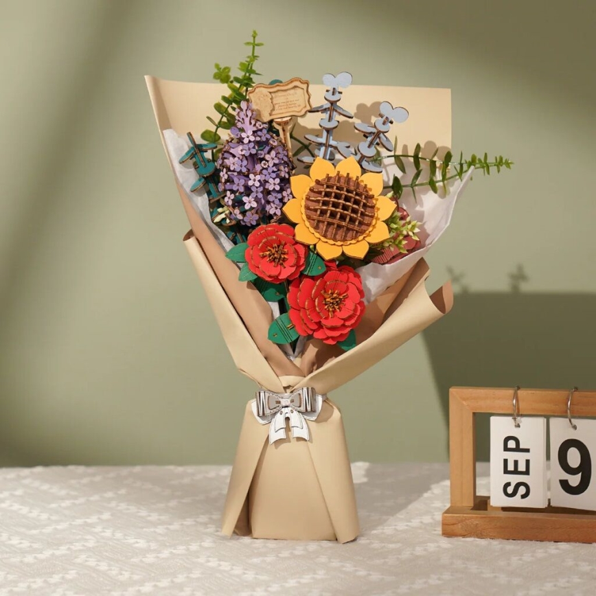 RoboTime - 3D wooden puzzle Bouquet