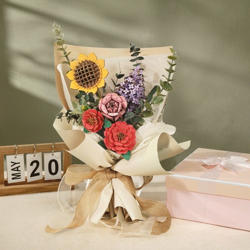 RoboTime - 3D wooden puzzle Bouquet