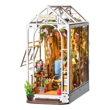 RoboTime - LED Bookstop Garden house 3D puzzle 2xAAA