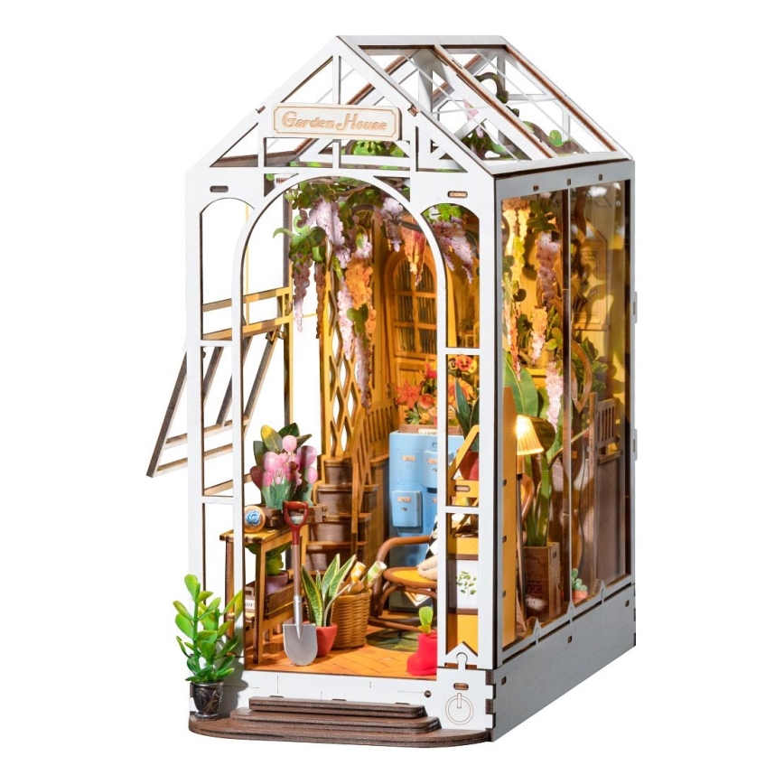 RoboTime - LED Bookstop Garden house 3D puzzle 2xAAA