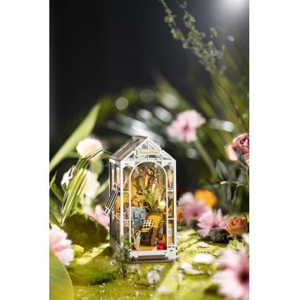 RoboTime - LED Bookstop Garden house 3D puzzle 2xAAA