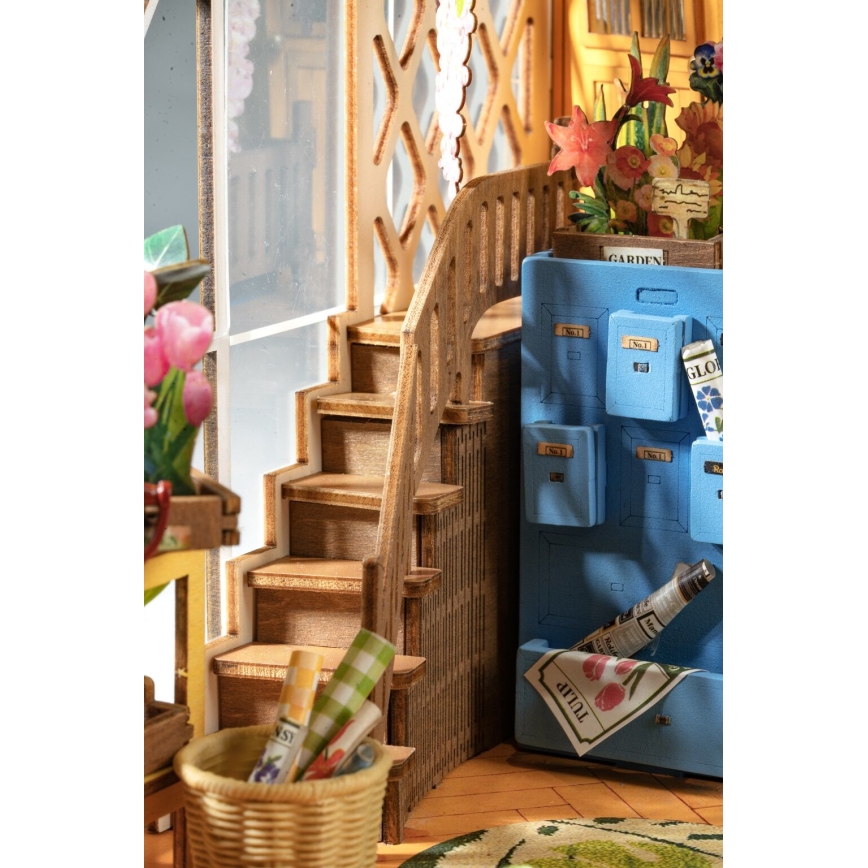RoboTime - LED Bookstop Garden house 3D puzzle 2xAAA