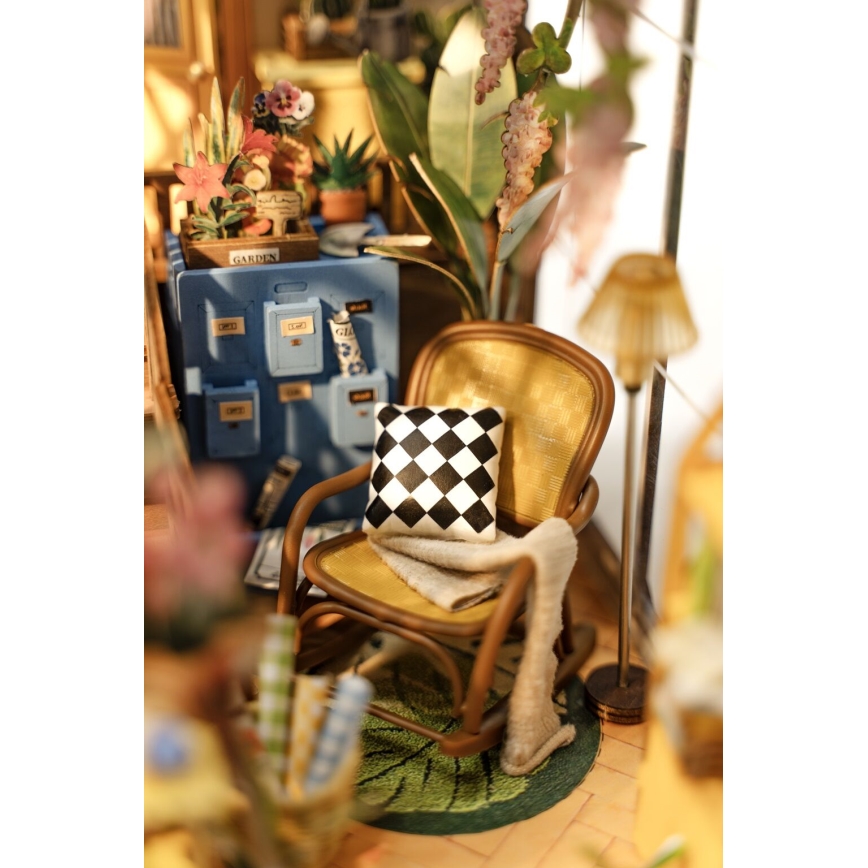 RoboTime - LED Bookstop Garden house 3D puzzle 2xAAA