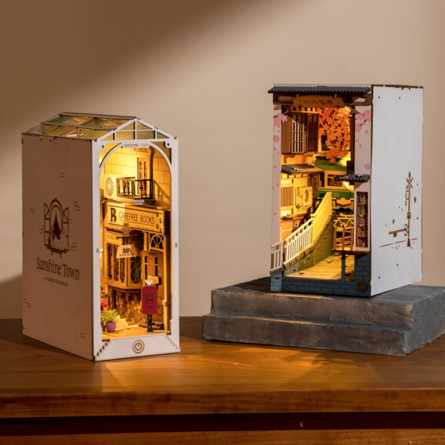 RoboTime - LED Bookstop Sakura alley 2xAAA