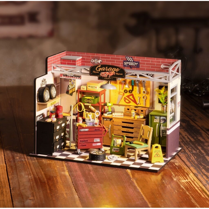 RoboTime - Miniature house Garage 2xAAA