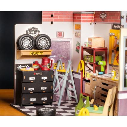 RoboTime - Miniature house Garage 2xAAA