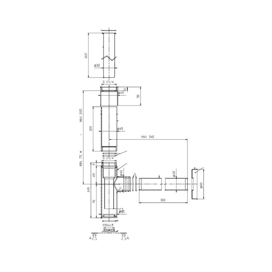 Roca A506403110 - ROCA Round Basin Trap, Polished Chrome