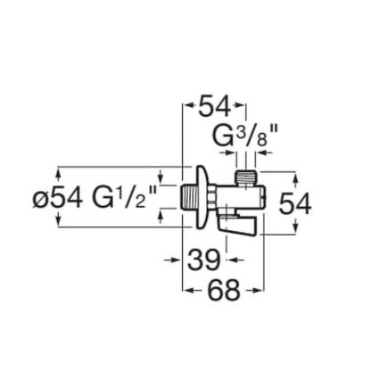 Roca A525168200 - AQUA Angle Valve, Polished Chrome