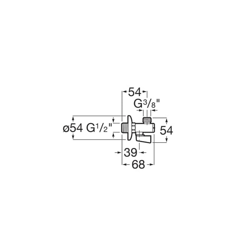 Roca A525168200 - AQUA Angle Valve, Polished Chrome