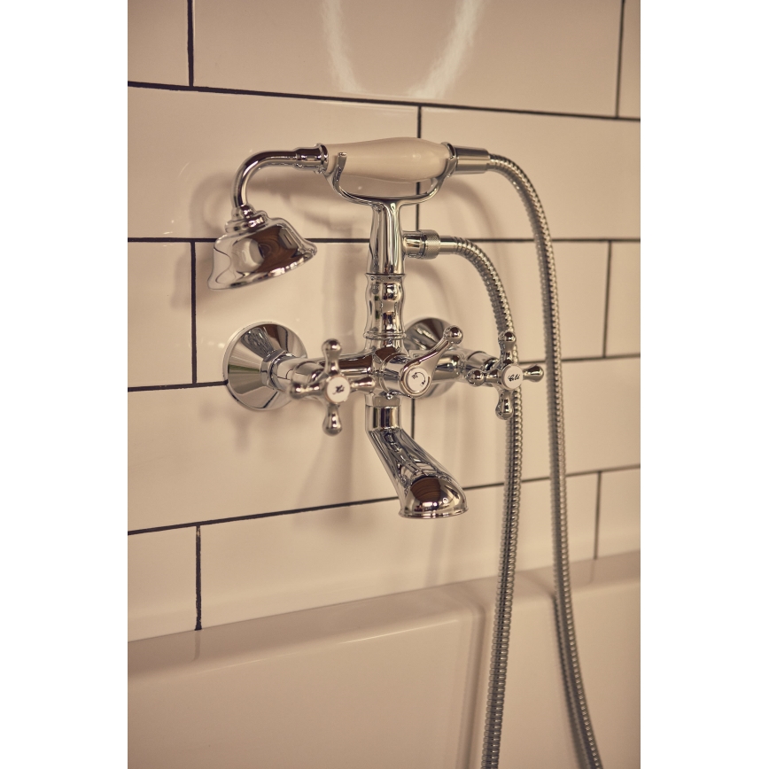 Roca A5A014BC00 - CARMEN RETRO bath set with mixer, polished chrome