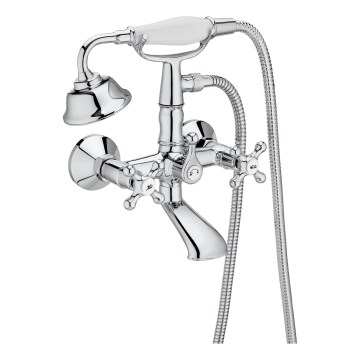 Roca A5A014BC00 - CARMEN RETRO bath set with mixer, polished chrome