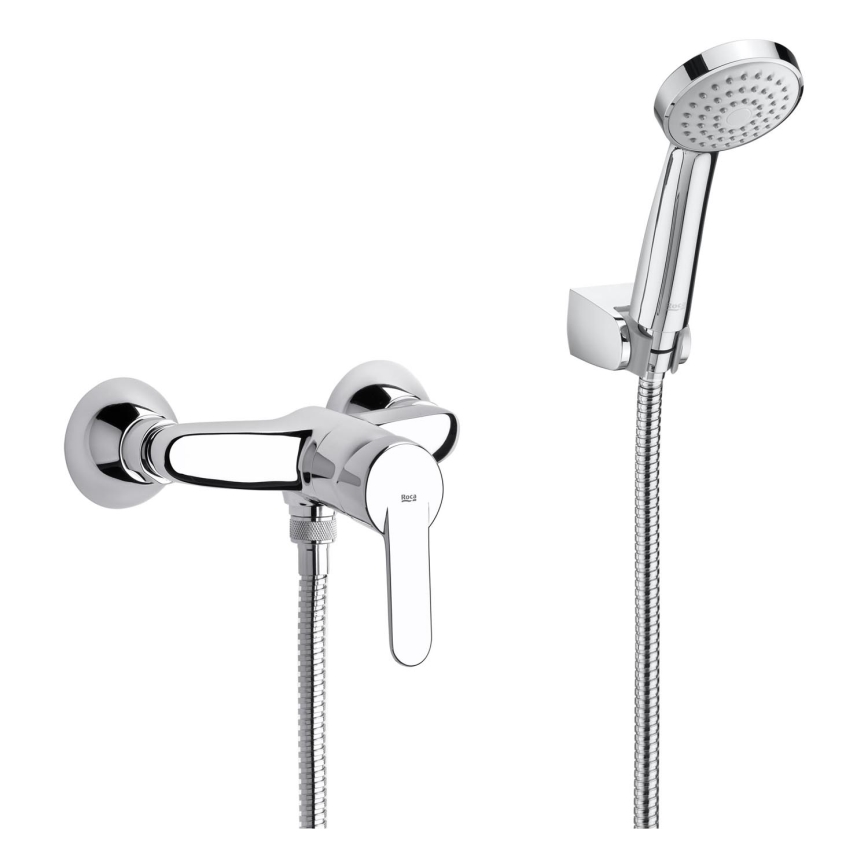 Roca A5A2025C02 - VICTORIA shower set with mixer in polished chrome