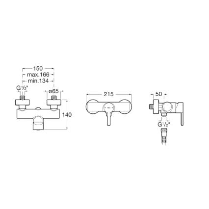 Roca A5A2196C00 - NAIA Shower Mixer, Polished Chrome