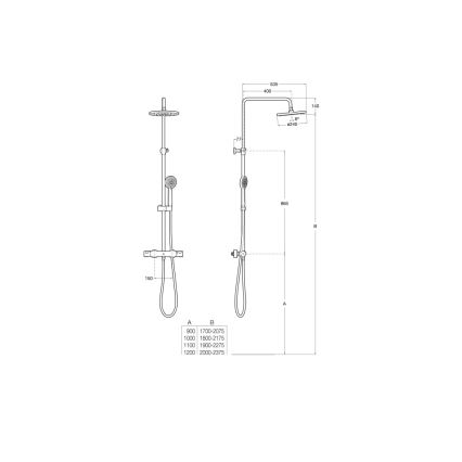 Roca A5A2F18C00 - VICTORIA Thermostatic Shower Set in Polished Chrome