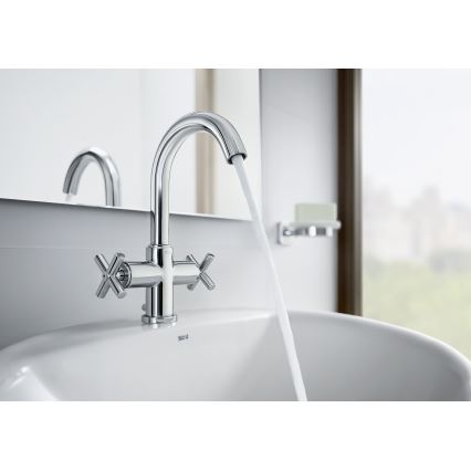 Roca A5A3043C00 - Basin tap + waste with overflow LOFT 27 cm shiny chrome