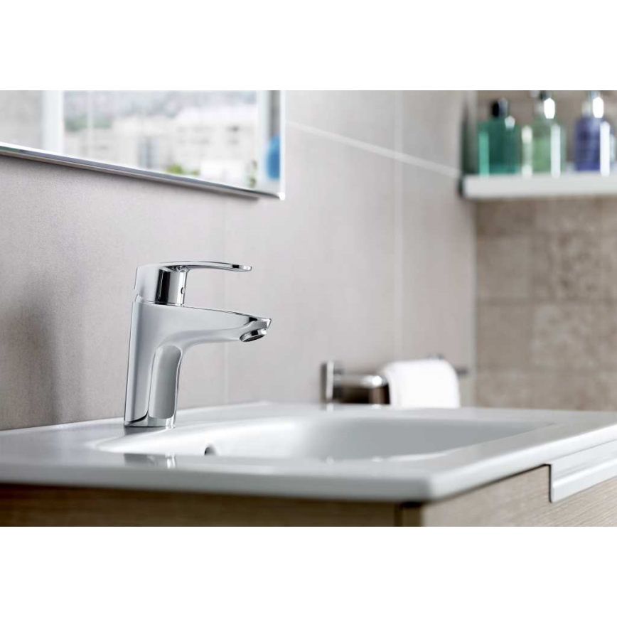 Roca A5A3098C00 - MONODIN washbasin mixer with pop-up waste, 15.3 cm, polished chrome