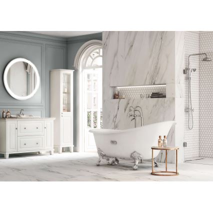 Roca A5A3A4BC00 - Basin mixer + pop-up waste with overflow CARMEN RETRO 17.8 cm polished chrome