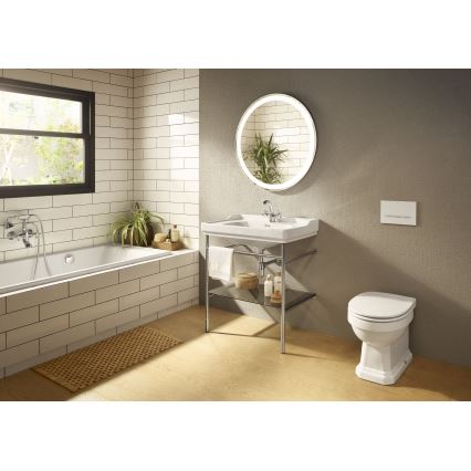 Roca A5A3A4BC00 - Basin mixer + pop-up waste with overflow CARMEN RETRO 17.8 cm polished chrome