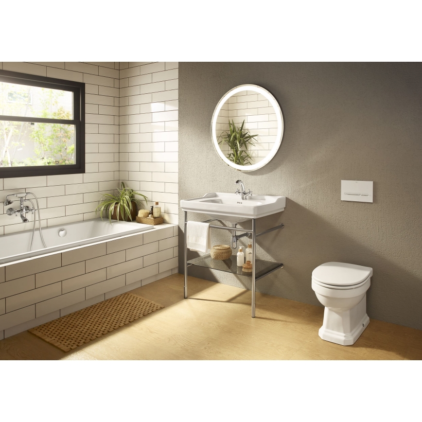 Roca A5A3A4BC00 - Basin mixer + pop-up waste with overflow CARMEN RETRO 17.8 cm polished chrome