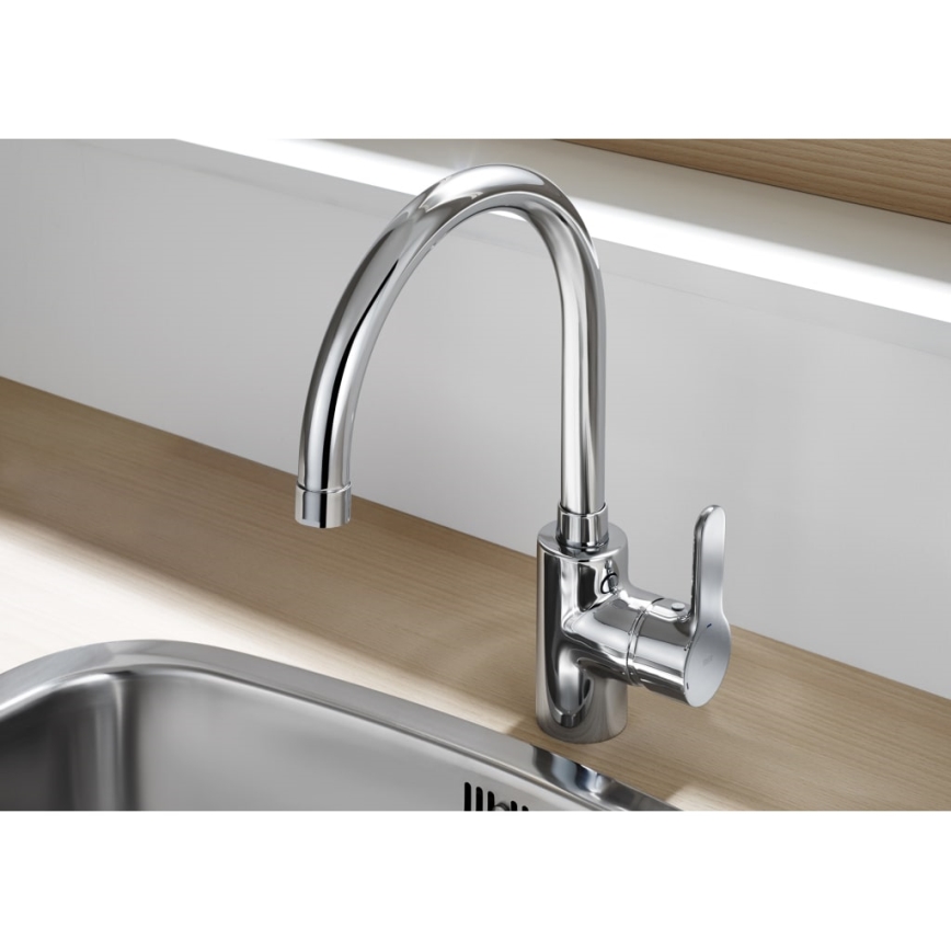 Roca A5A8409C00 - Sink tap L20 32,5 cm shiny chrome