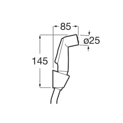 Roca A5B9130C00 - BE-FRESH Handheld Bidet Sprayer, Polished Chrome