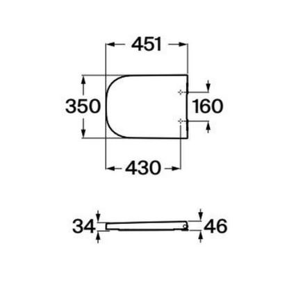 Roca A80147200B - SoftClose GAP Toilet Seat Supralit/White