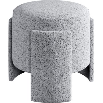 ROCKET Footstool, Ø 39 cm, Grey