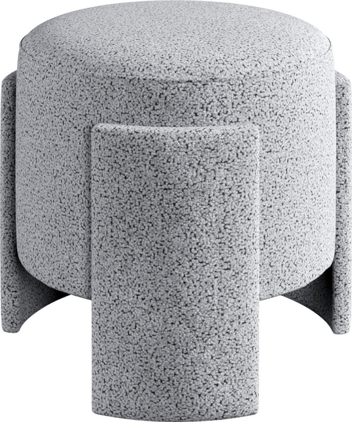 ROCKET Footstool, Ø 39 cm, Grey