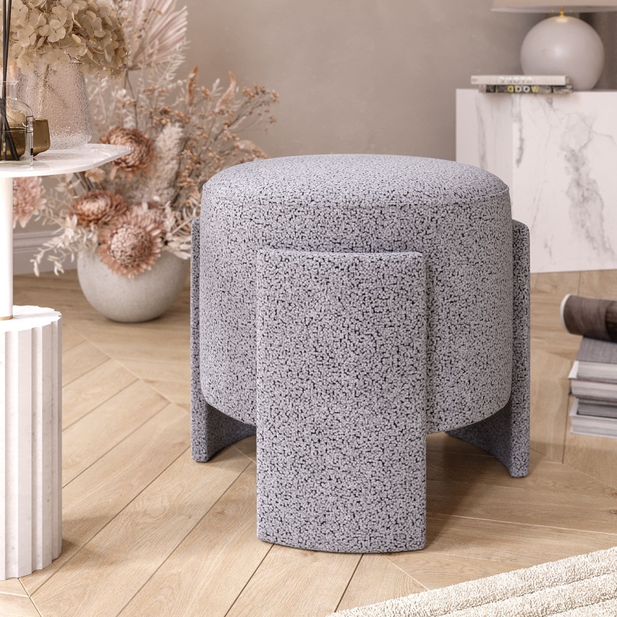 ROCKET Footstool, Ø 39 cm, Grey