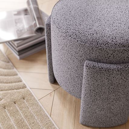 ROCKET Footstool, Ø 39 cm, Grey