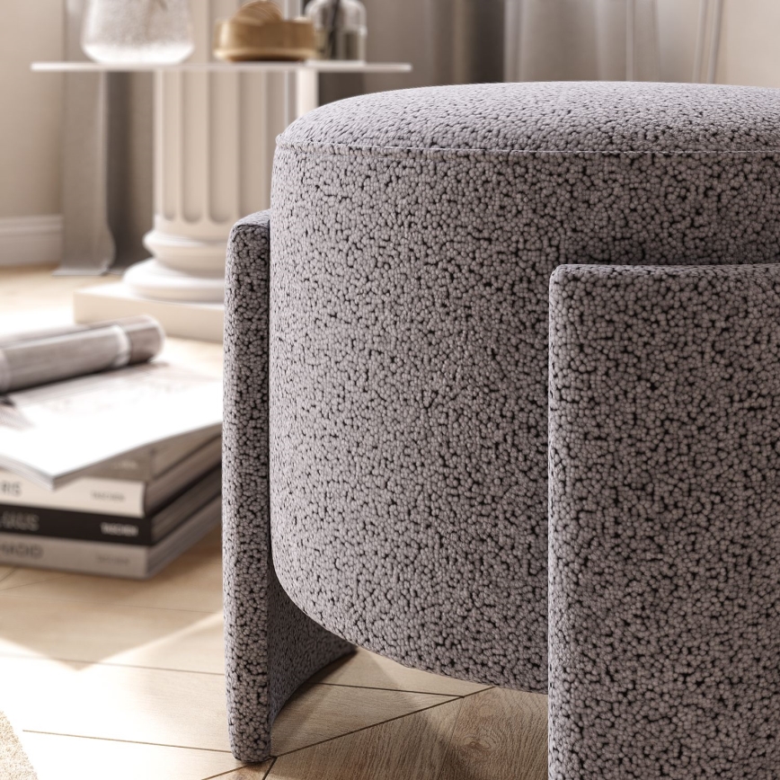 ROCKET Footstool, Ø 39 cm, Grey