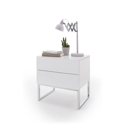 ROCKY Bedside Table in White