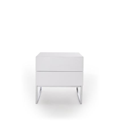 ROCKY Bedside Table in White